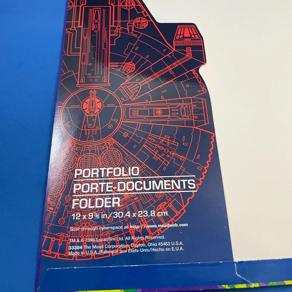 VTG 90s Star Wars 3-hole pocket folders - set of 3 - Darth Vader & Yoda